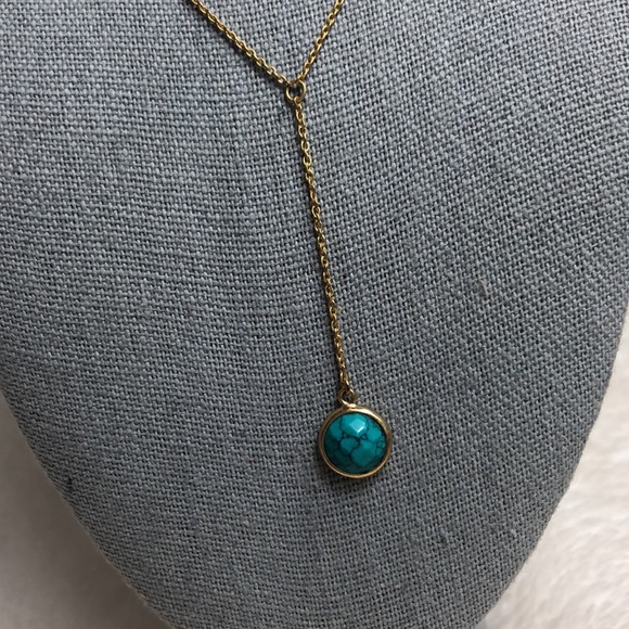Turquoise Lariat 925AV Necklace - Picture 3 of 9